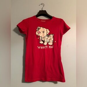 Aero Christmas Bulldog Red T-Shirt